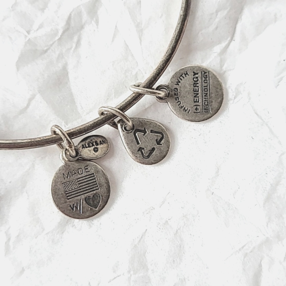ALEX AND ANI ANCHOR CHARM BANGLE BRACELET - Picture 3 of 7
